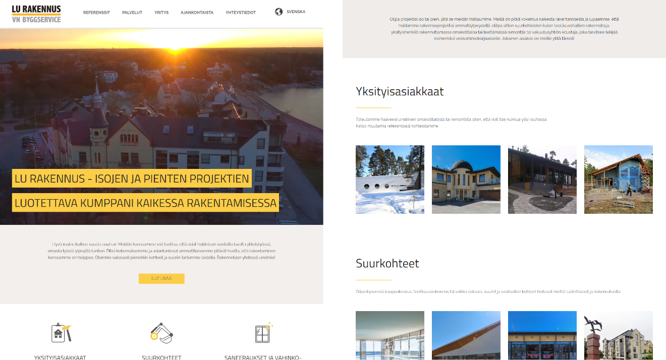 LU Rakennus kotisivu